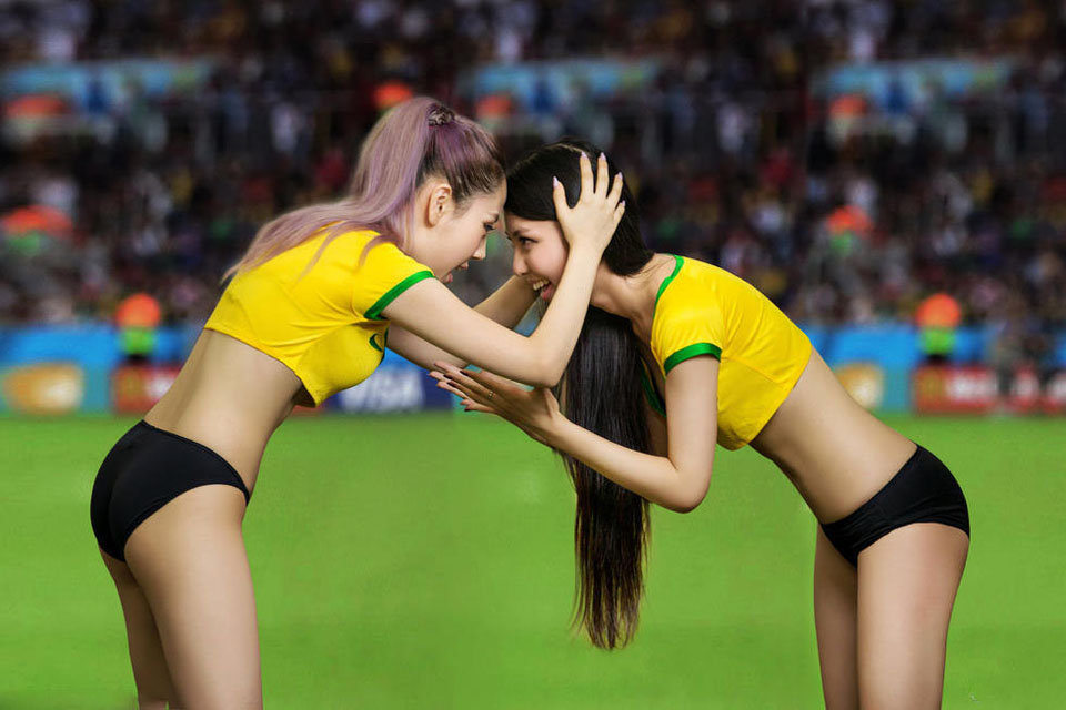 世界杯现场异域风情 性感宝贝演绎经典瞬间6