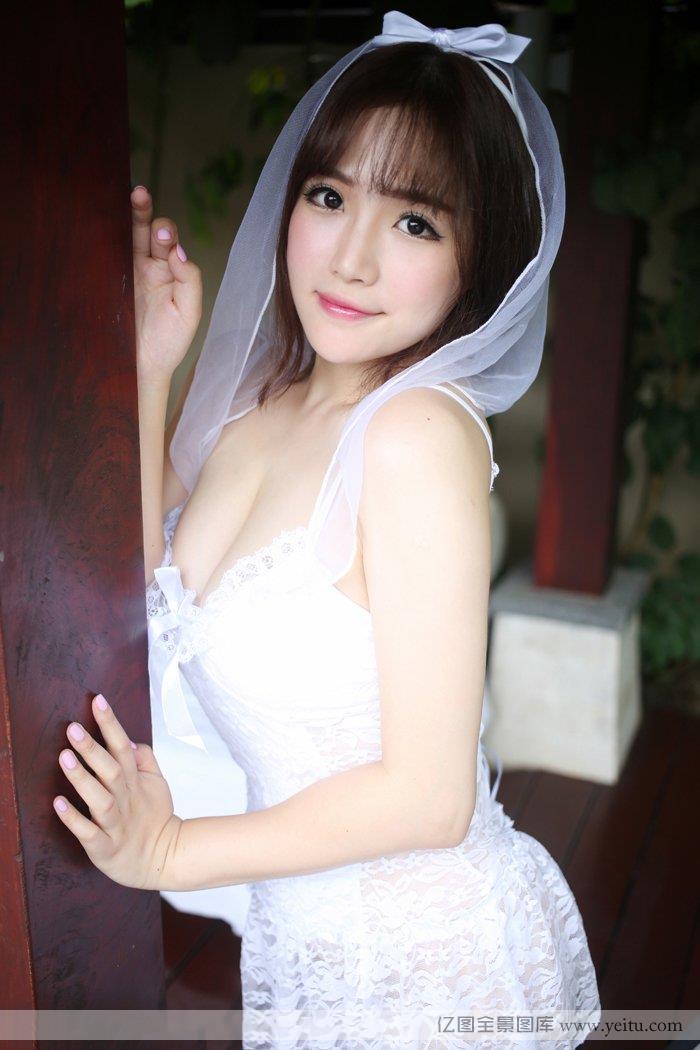 性感新娘白色婚纱童颜巨乳系列