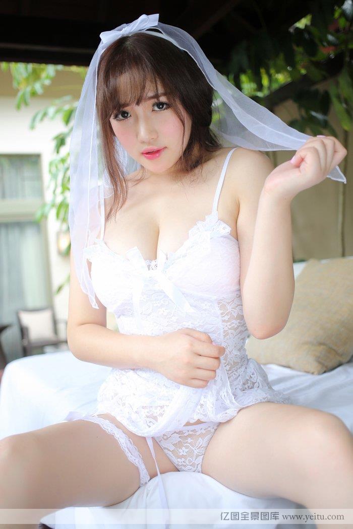 性感新娘白色婚纱童颜巨乳系列