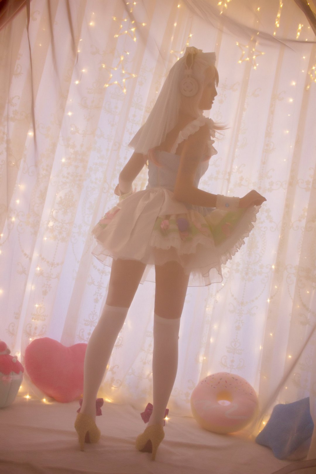 可爱酥胸美女cosplay索尼子马卡龙图片
