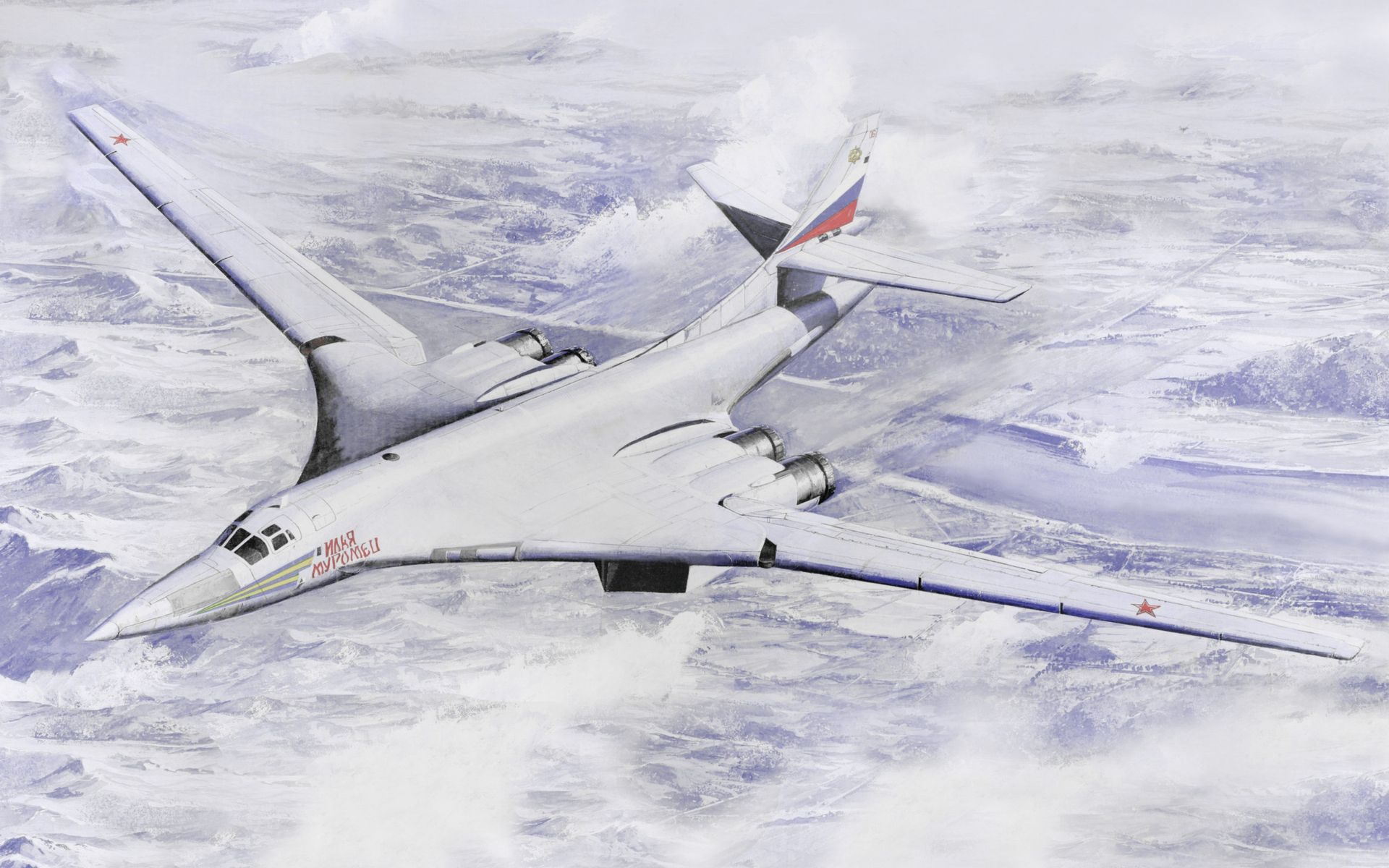 白天鹅图160战略轰炸机高清壁纸图片