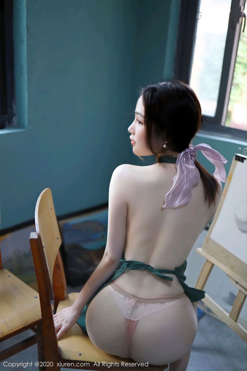 性感美女徐cake包臀裙&紫衬衫画室主题剧情系列写真