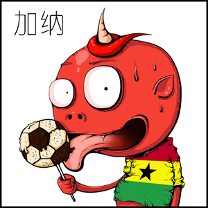 可爱又可恶的手拿棒棒糖巴西世界杯卡通头像