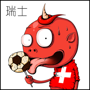 可爱又可恶的手拿棒棒糖巴西世界杯卡通头像