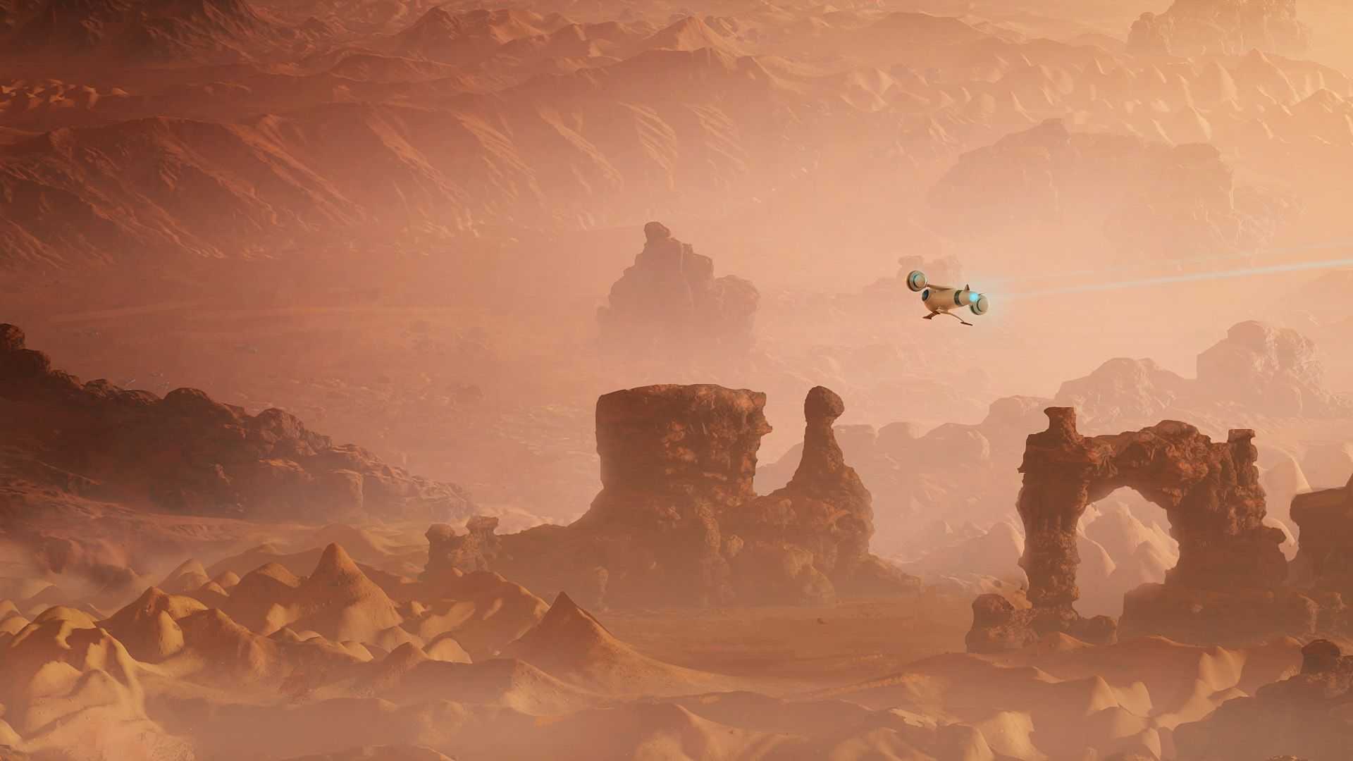 策略管理游戏火星求生原画场景高清桌面壁纸