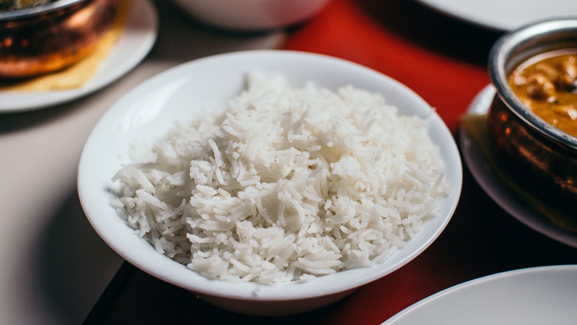 精致色香味俱全白米饭让人食欲大增高清壁纸