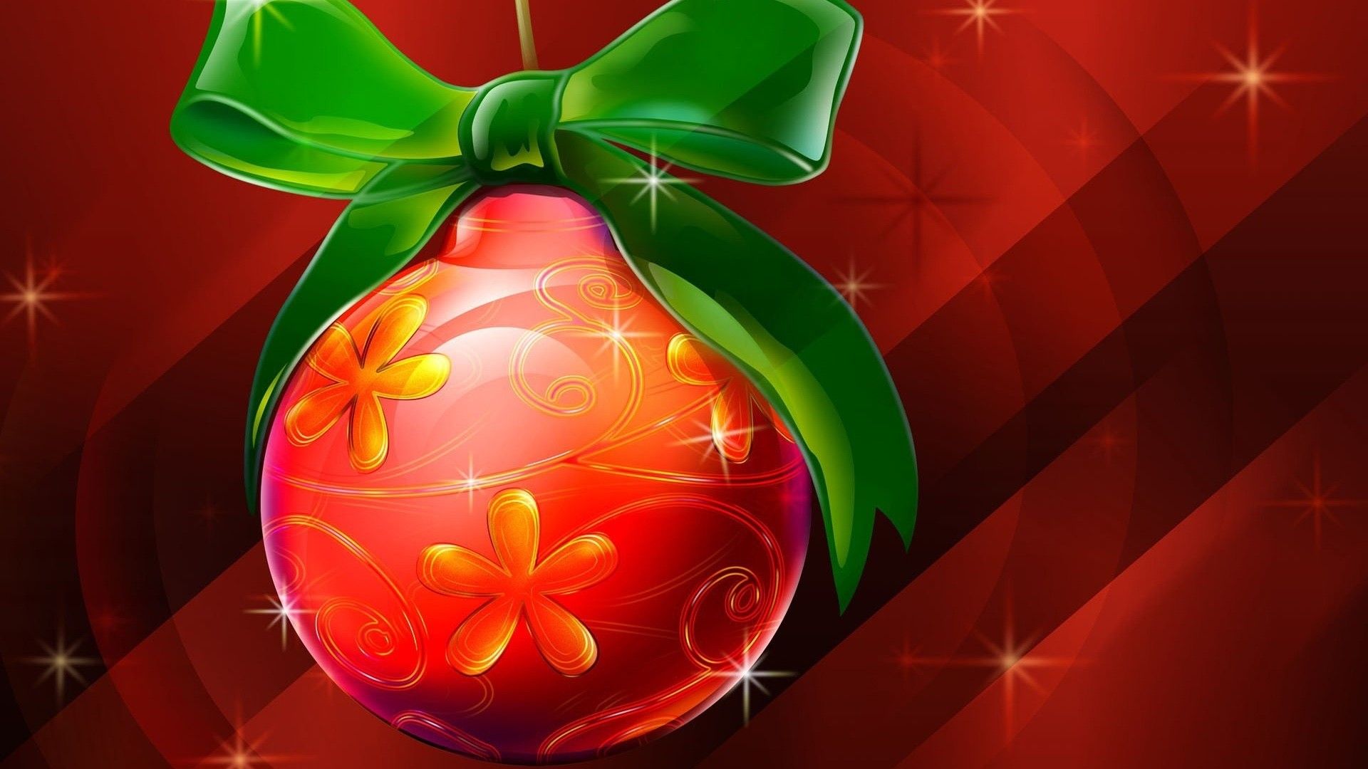 圣诞节圣诞树五颜六色彩球装饰高清图片