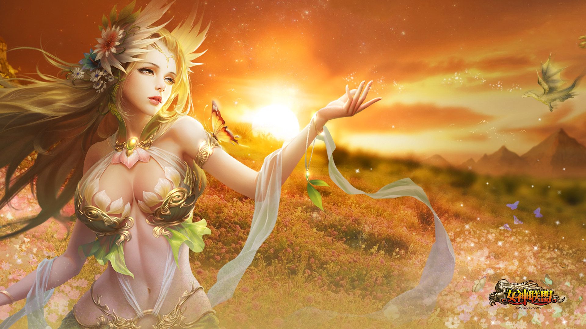 魔幻风格RPG网页游戏女神联盟各类女神高清壁纸