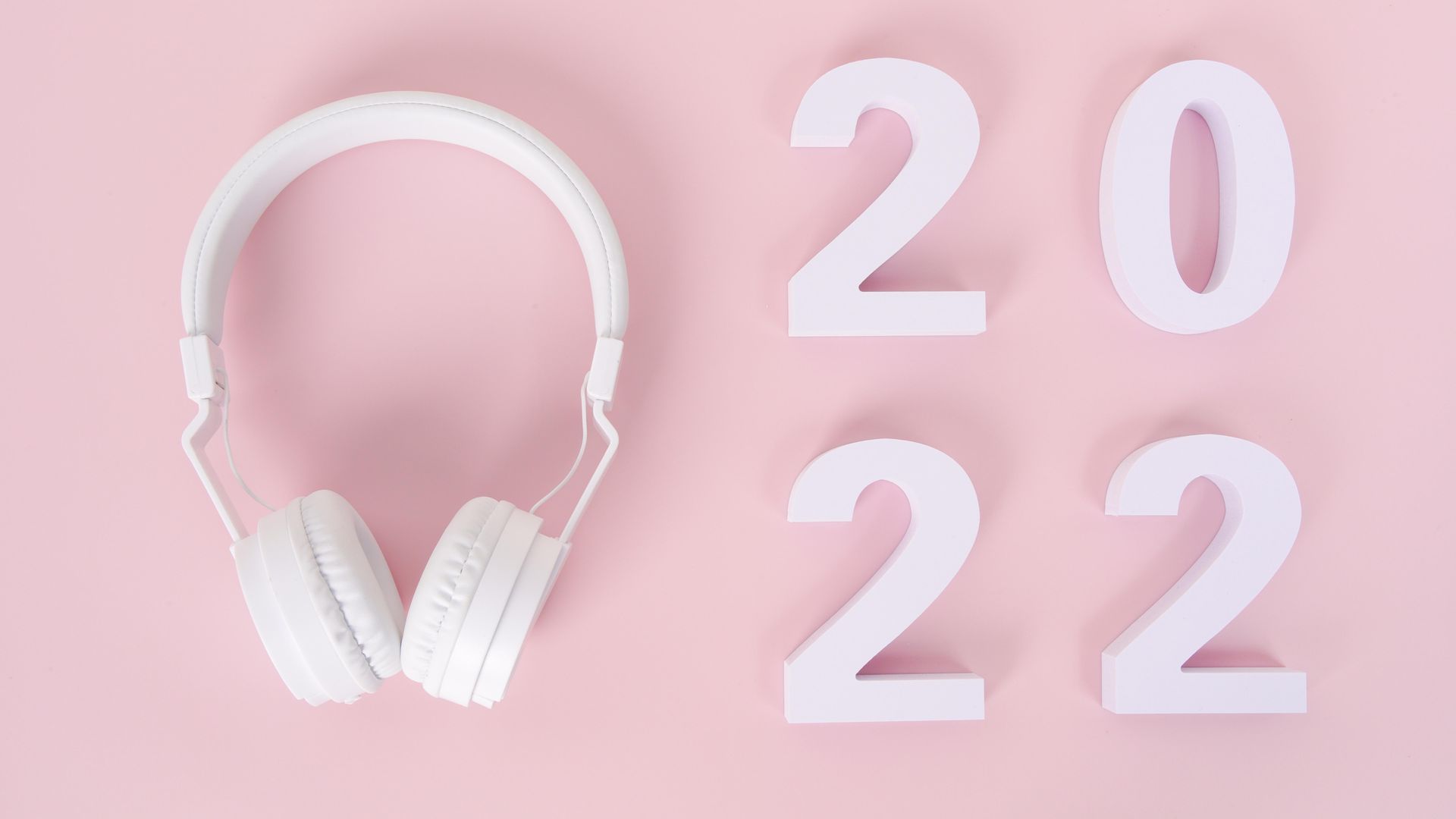 2022又是一个展新的开始 数字粉色背景电脑壁纸
