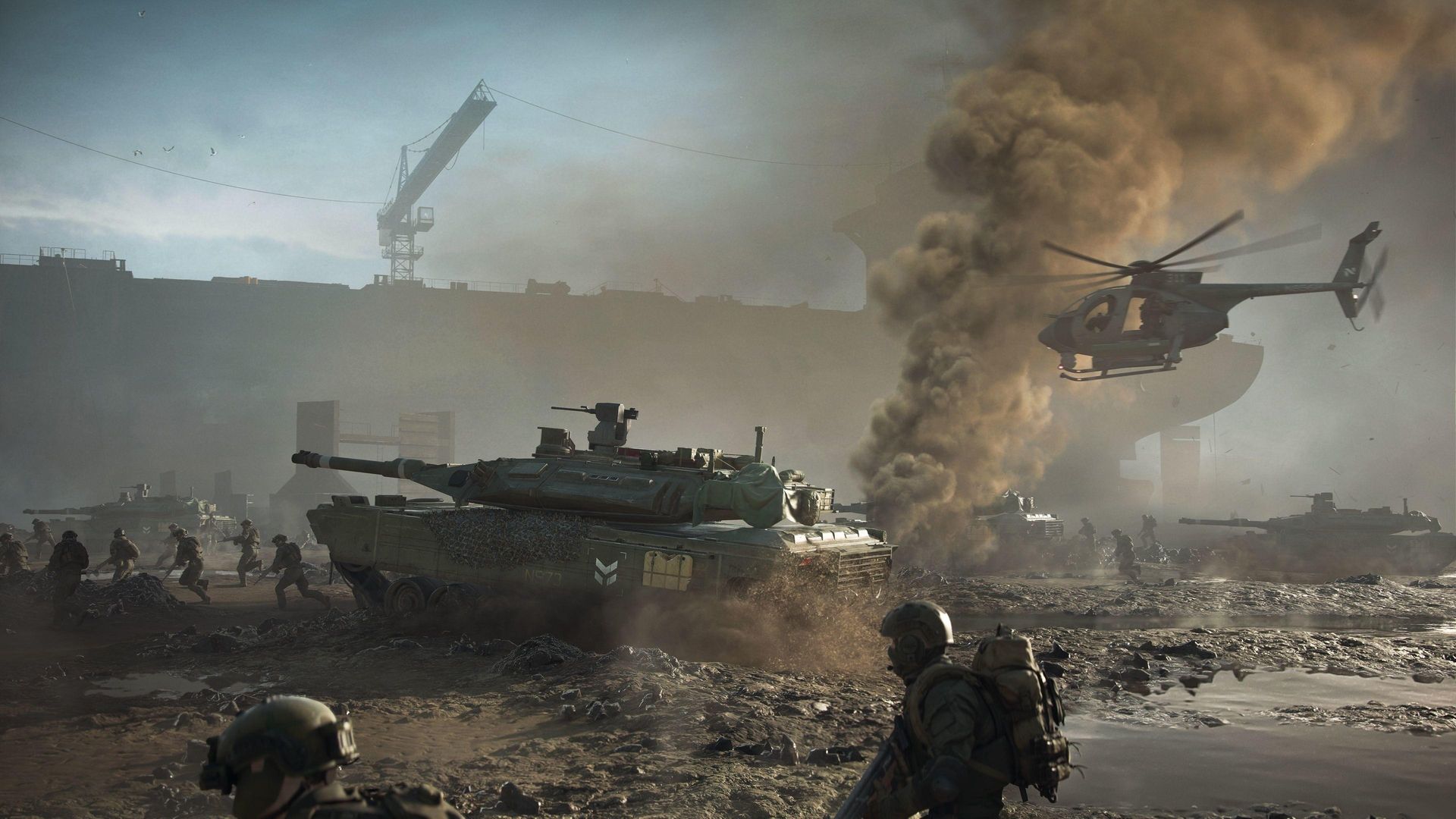 射击游戏《战地5》正统续作《战地2042》桌面壁纸