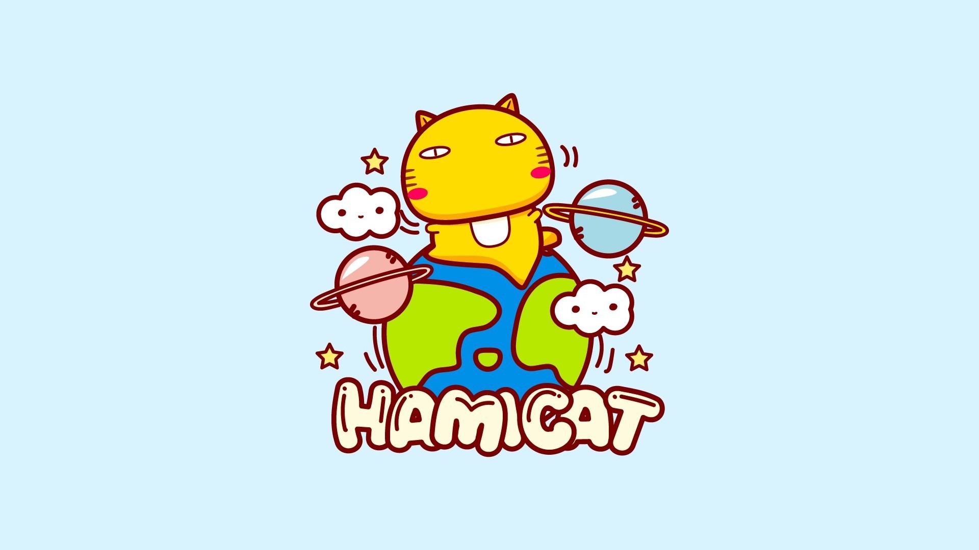 Hamicat哈咪猫环游太空卡通图片壁纸