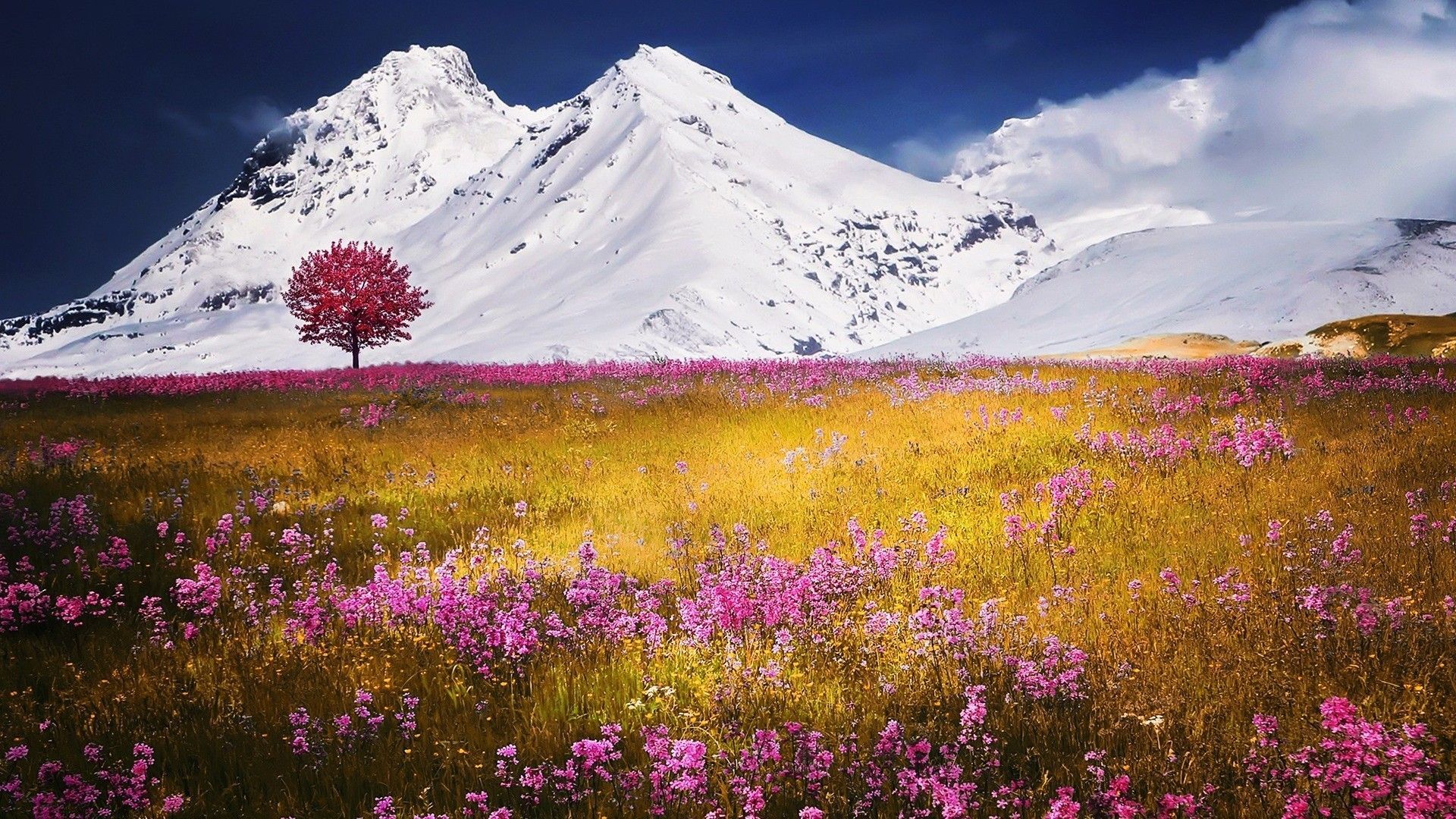 巍巍群山无人之境秀丽雪峰唯美风景图片壁纸