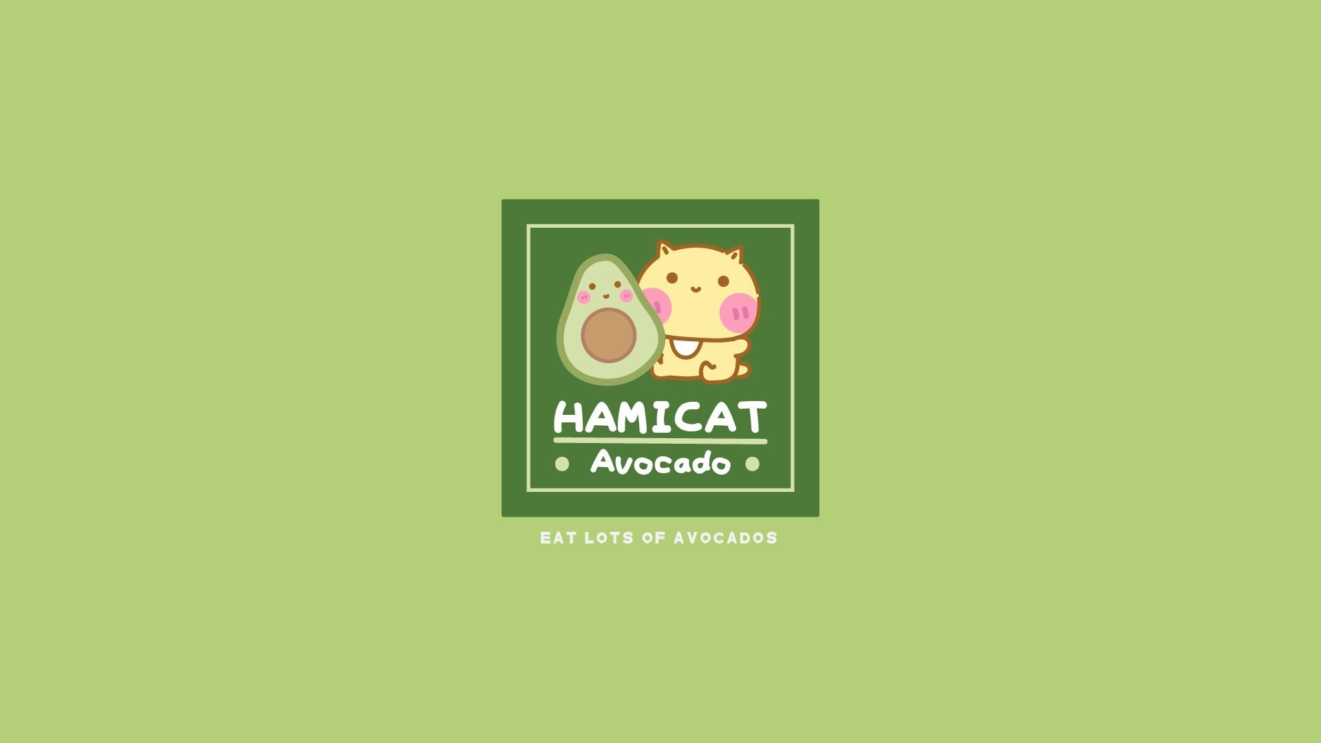 Hamicat哈咪猫牛油果系列卡通图片壁纸