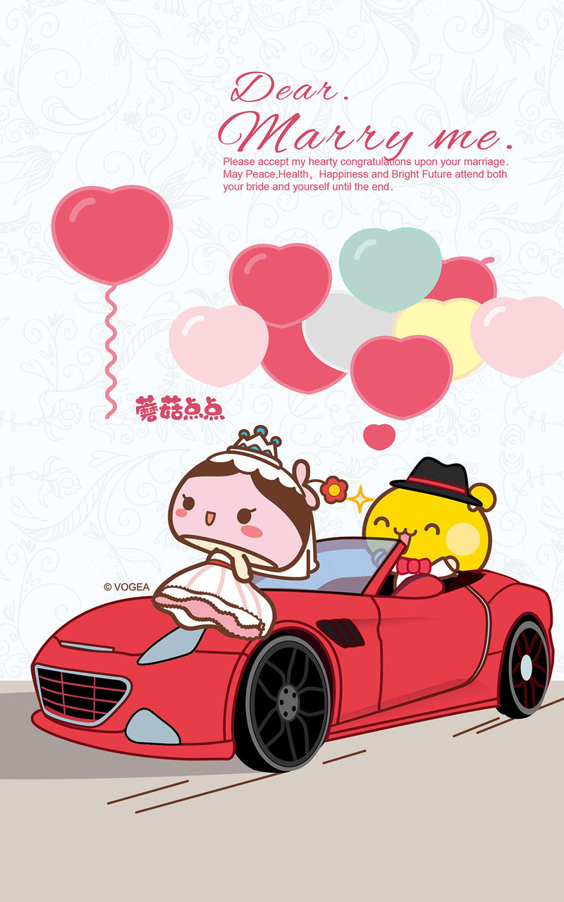 MOGOO蘑菇点点滴滴现代浪漫婚礼系列卡通图片