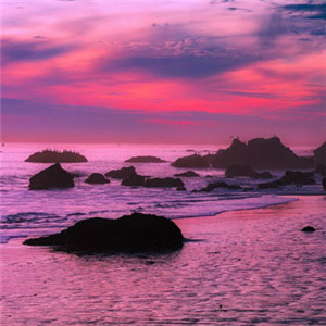 美国加利福尼亚州日落风景