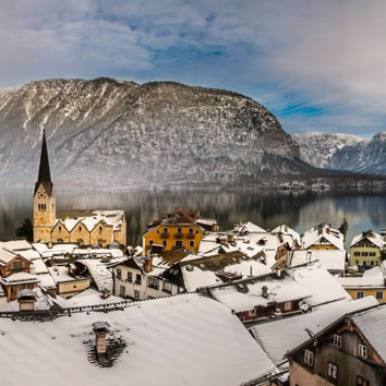 奥地利最美小镇哈尔施塔特最美风景微信头像
