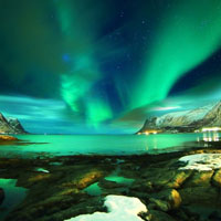挪威极光风景头像