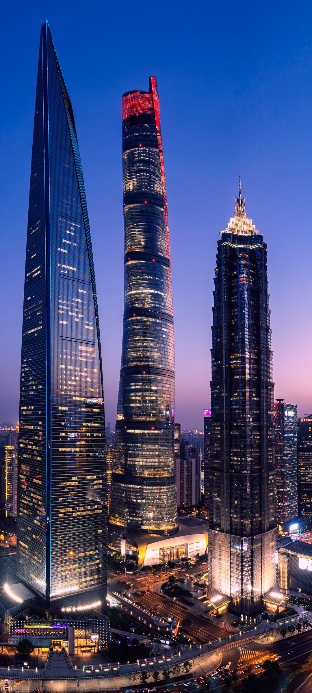 上海陆家嘴高楼大厦城市夜景