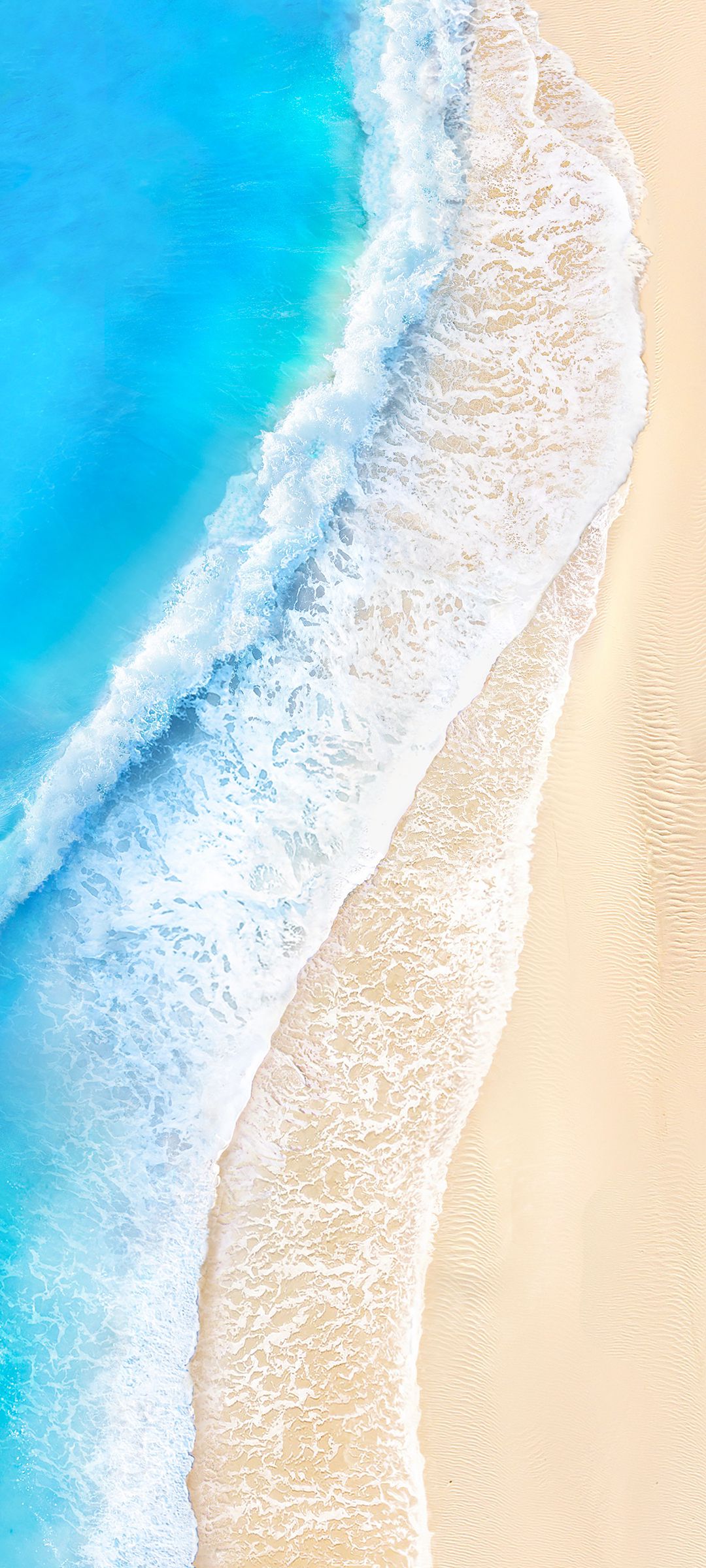 vivo S12手机蓝色大海+海滩原生风景