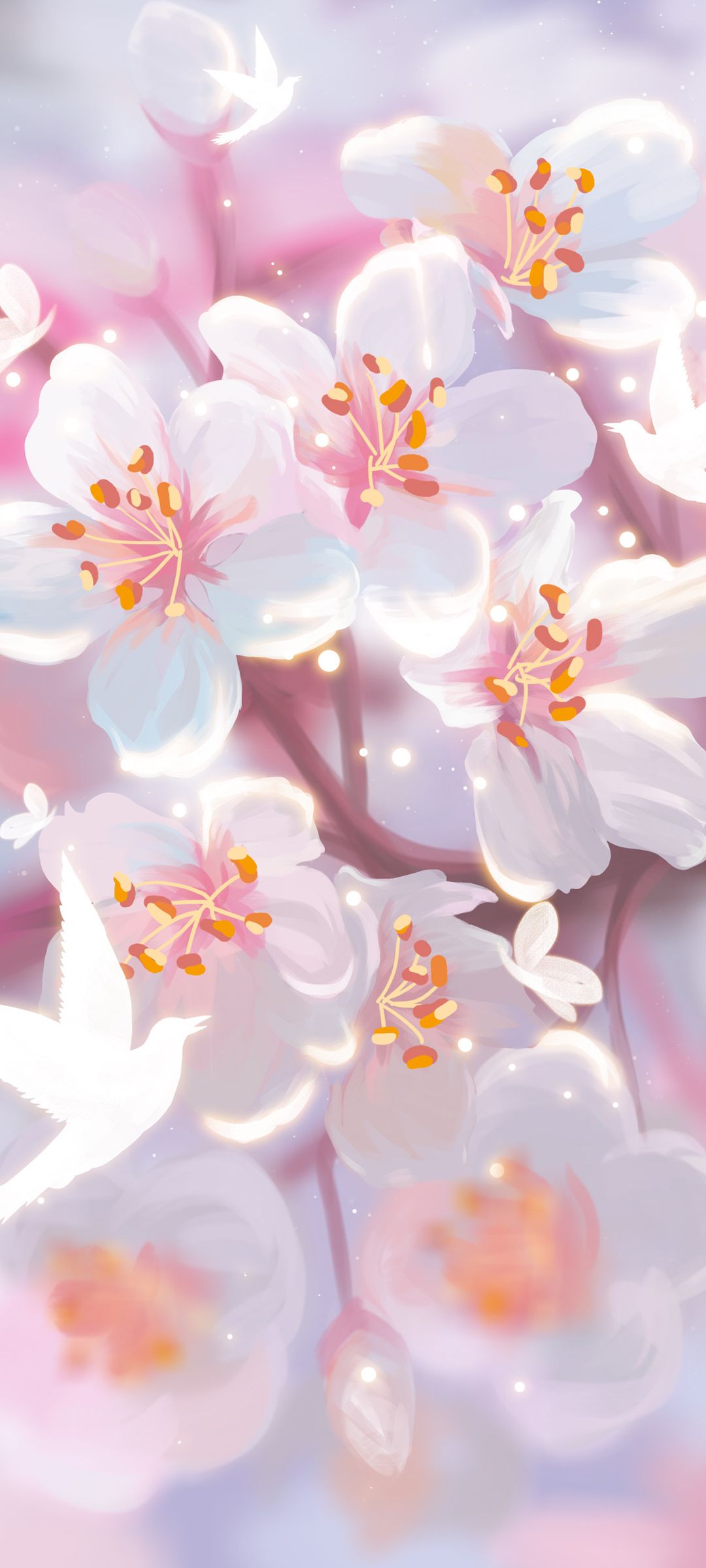 粉色的花瓣清新淡雅手绘系列