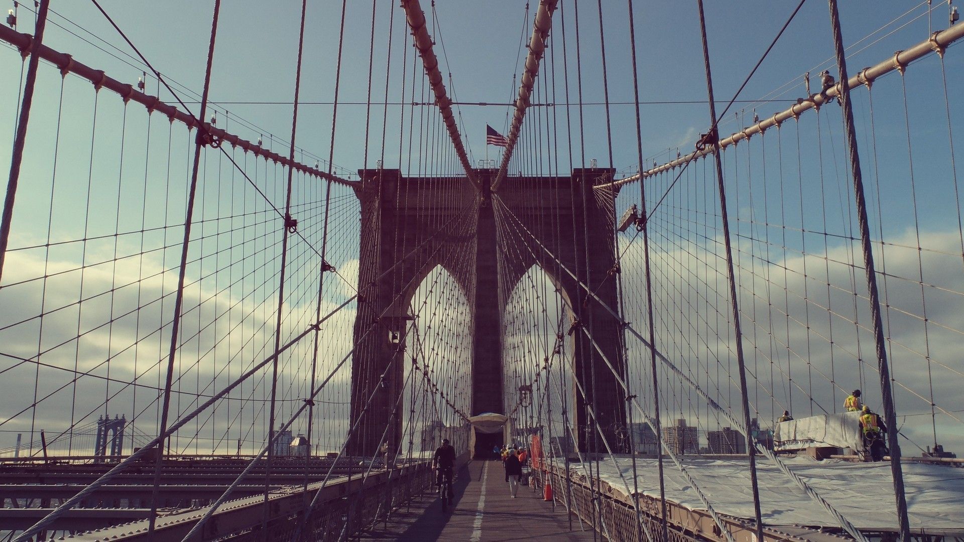现代城市与跨海大桥唯美桥梁高清图片壁纸