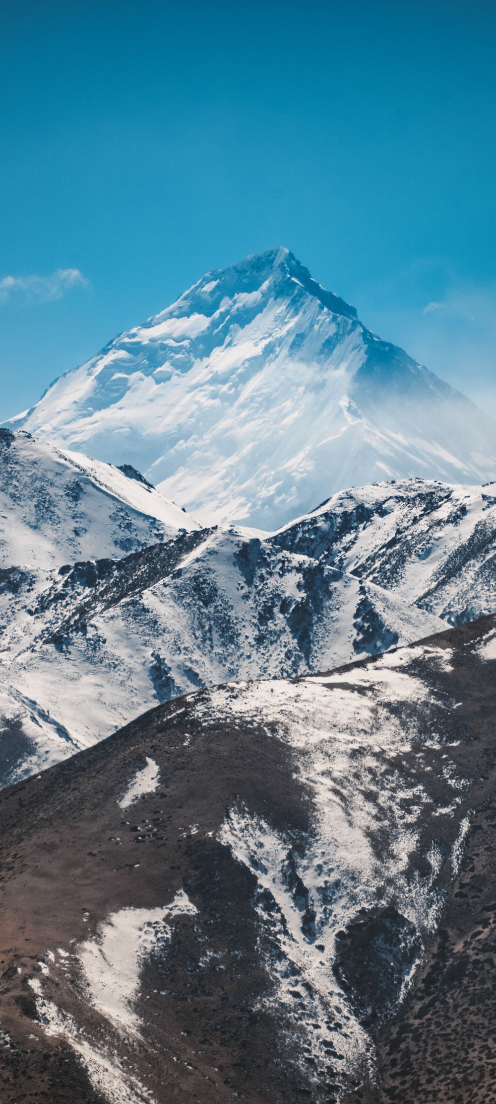 巍峨的珠穆朗玛峰高处雪峰系列全屏手机壁纸