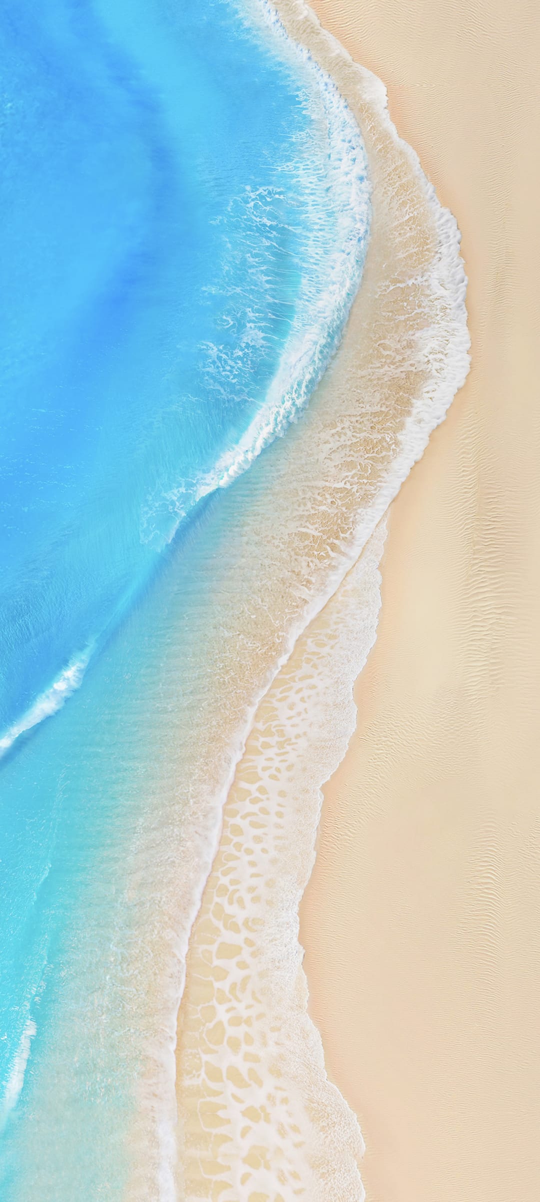 vivo  X Note手机蓝色大海+海滩风景高清壁纸