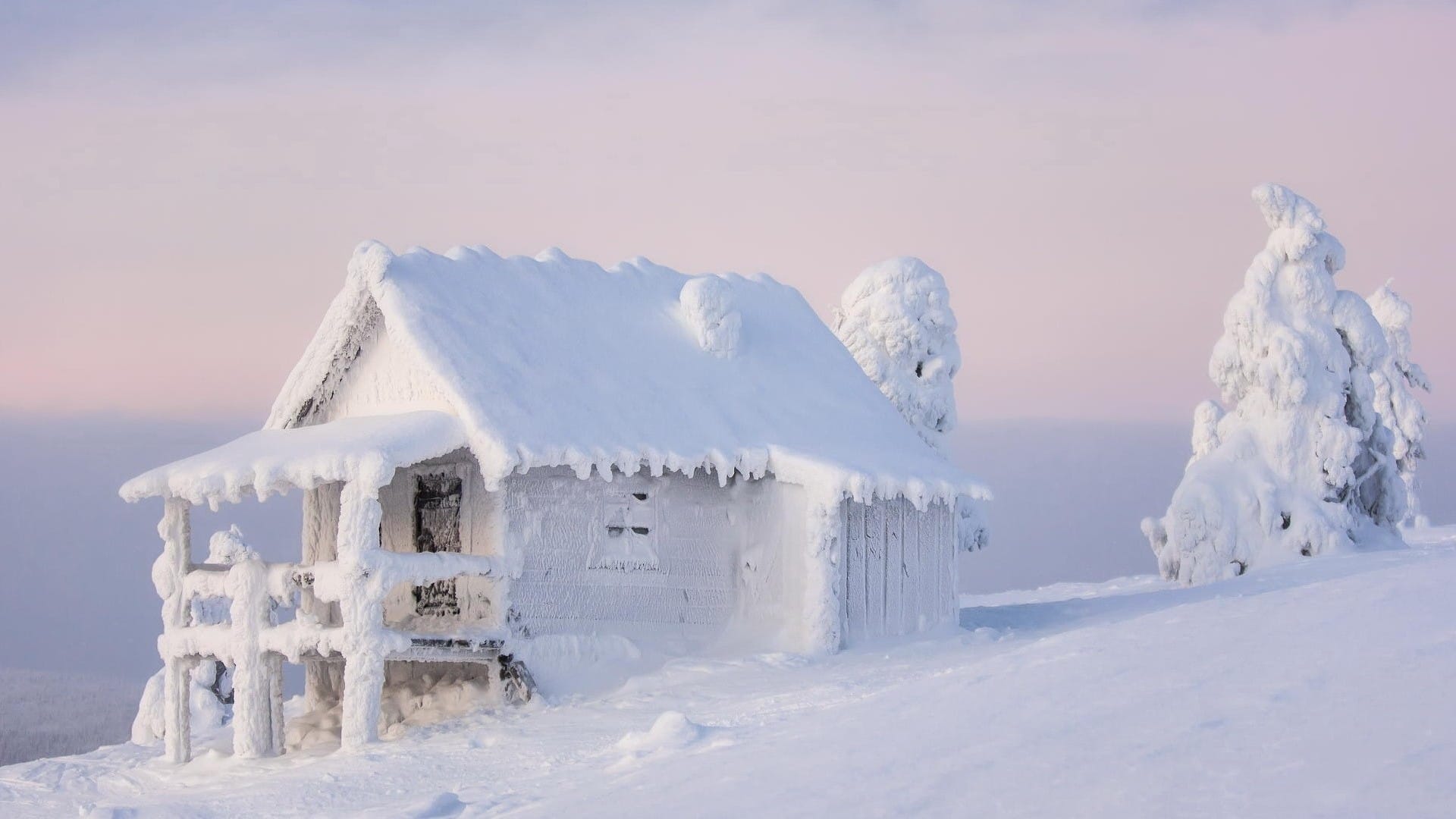 美丽冬季厚厚的大雪覆盖冰天雪地系列高清桌面壁纸