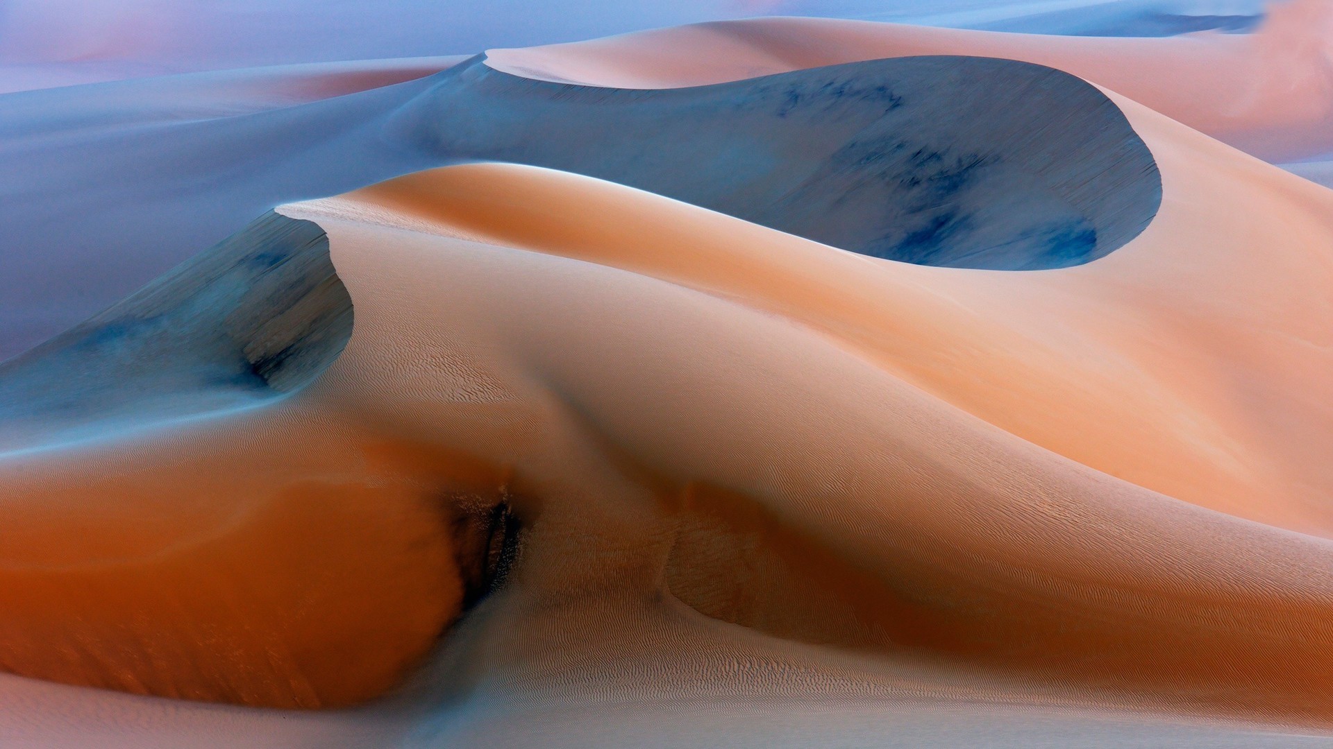 一望无际的沙漠江满眼黄沙风光系列桌面壁纸