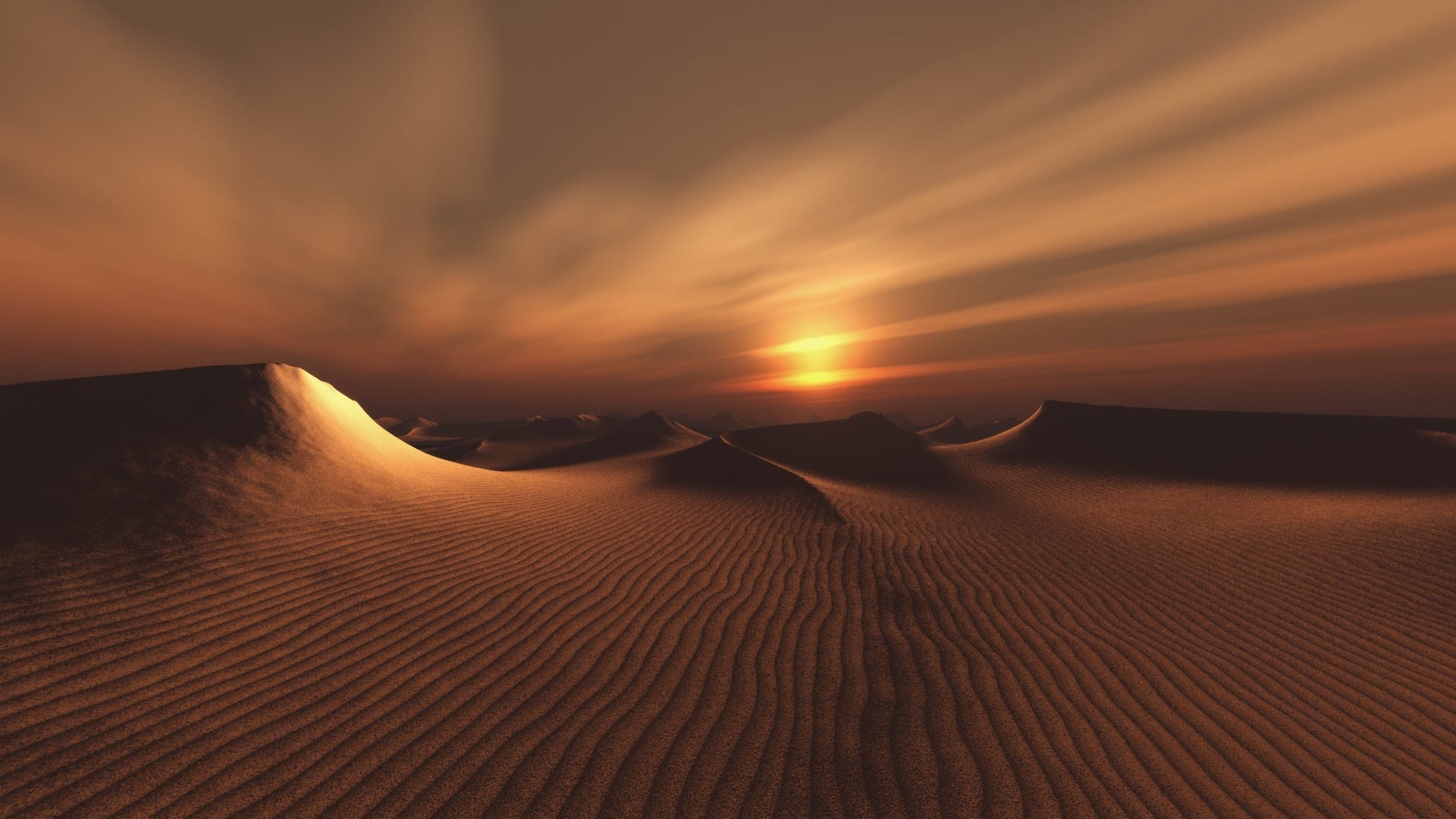 一望无际的沙漠此话旷世神怡风光系列桌面壁纸
