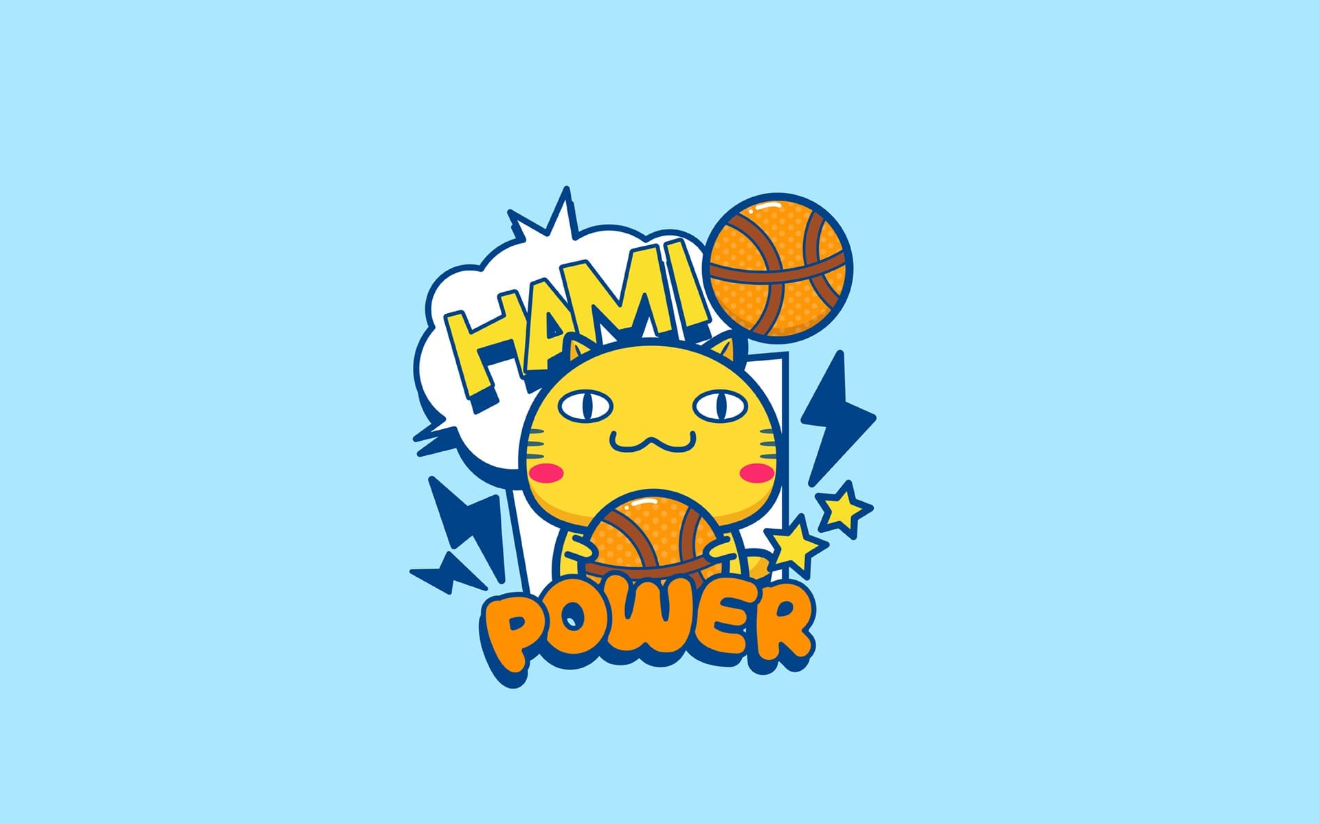 Hamicat哈咪猫爱篮球卡通图片