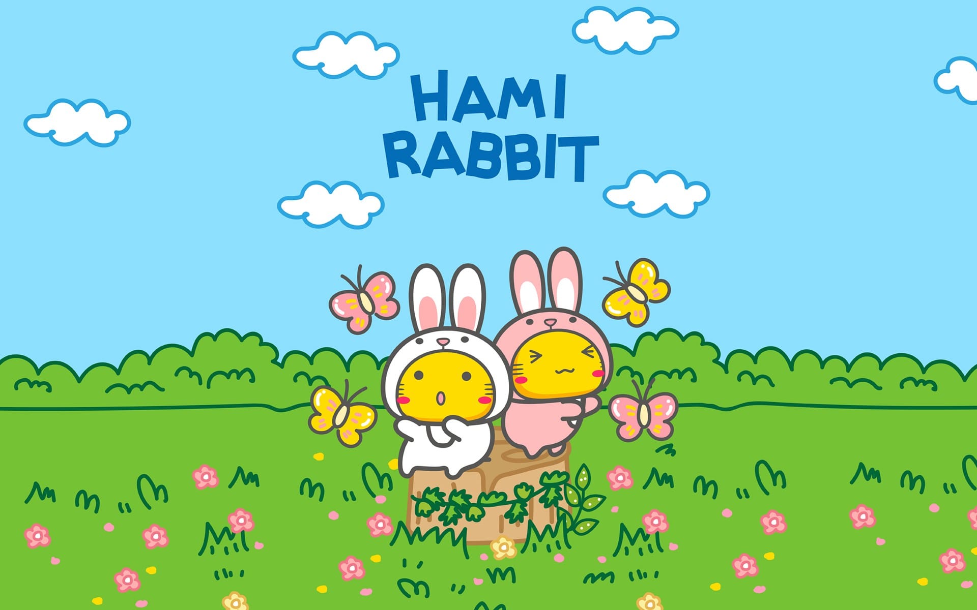 Hamicat哈咪猫兔兔装扮卡通图片壁纸