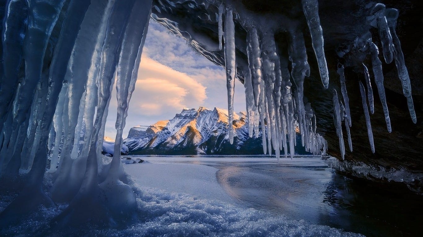冰川融化唯美雪景桌面图片壁纸