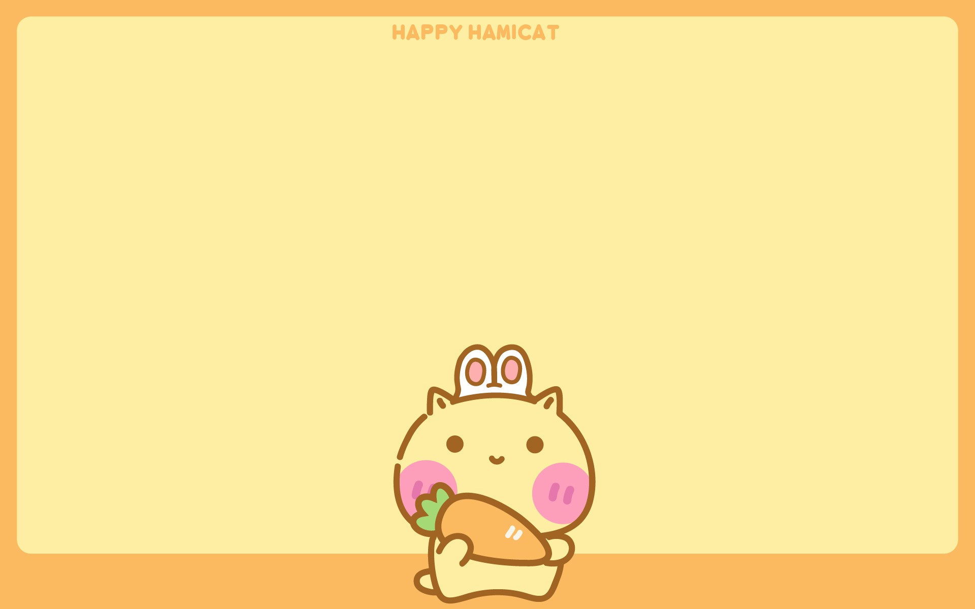 Hamicat哈咪猫简约背景可爱兔兔装扮卡通图片