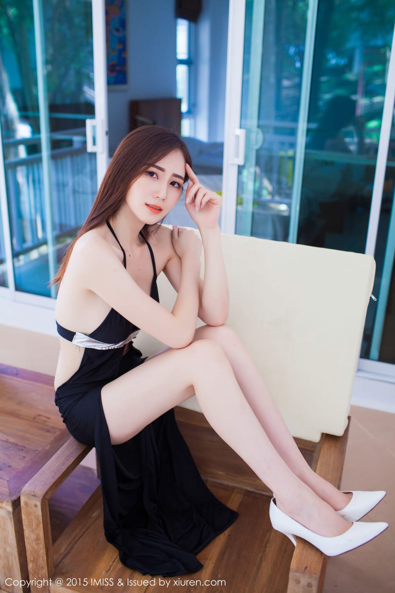 美女模特SISY思旗袍+黑色晚礼裙系列清新写真