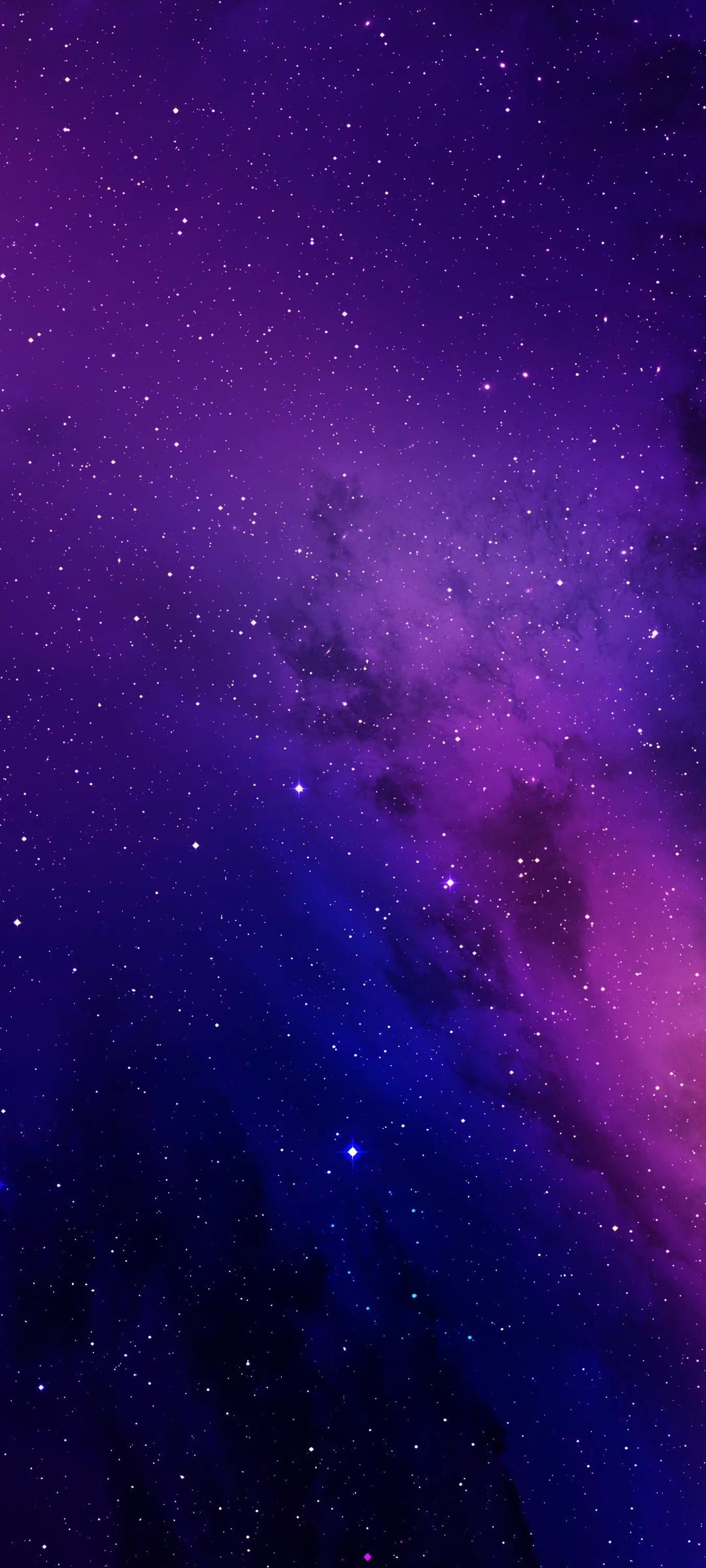 静谧神秘的紫色星空绝色风光全屏手机壁纸
