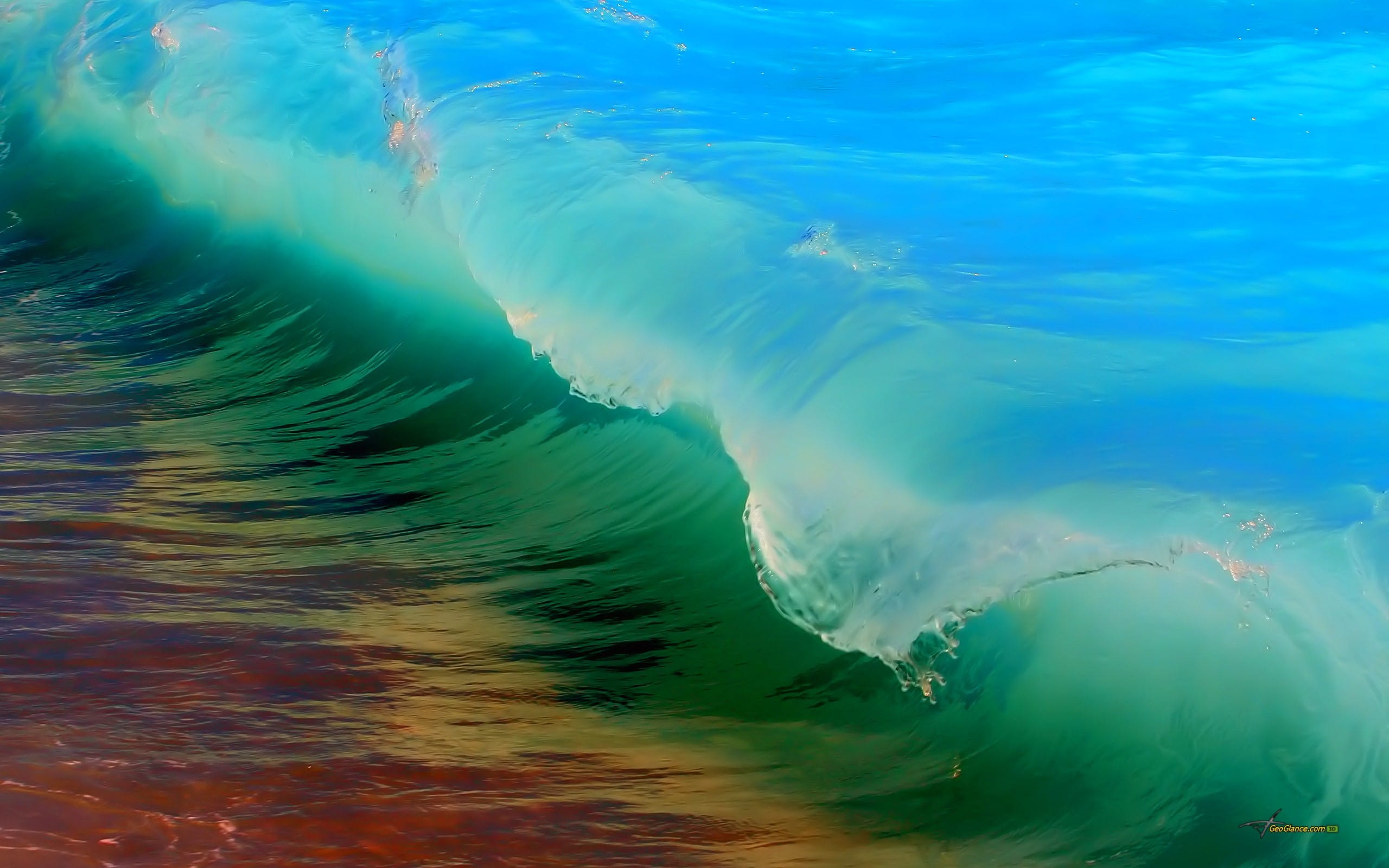 大海波浪一波一波冲向沙滩系列壁纸