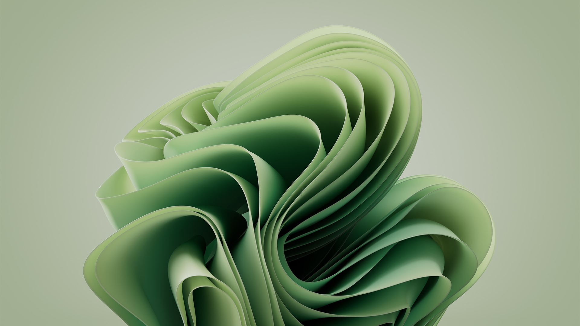 Surface Pro9原生绿色3D素雅风高清壁纸