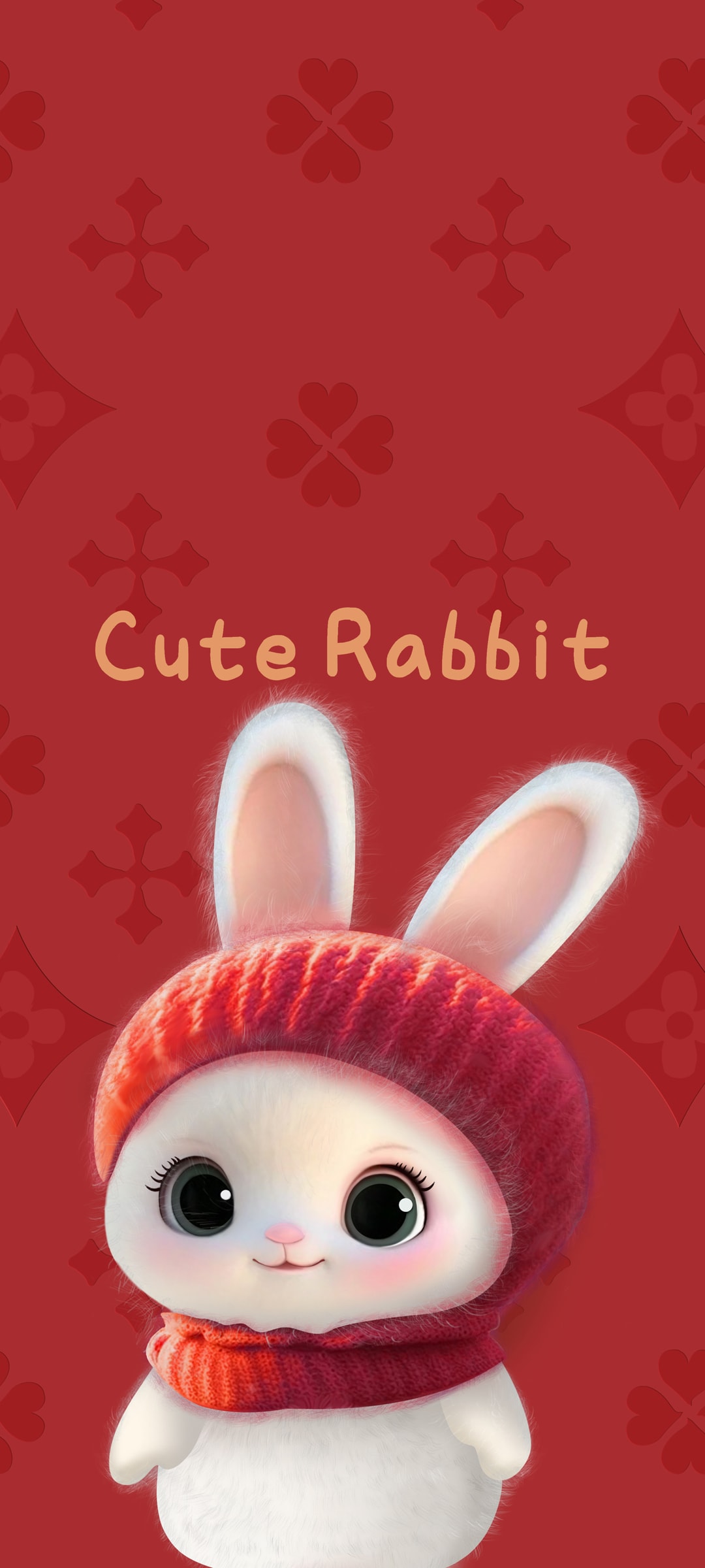 围着围巾的可爱兔子