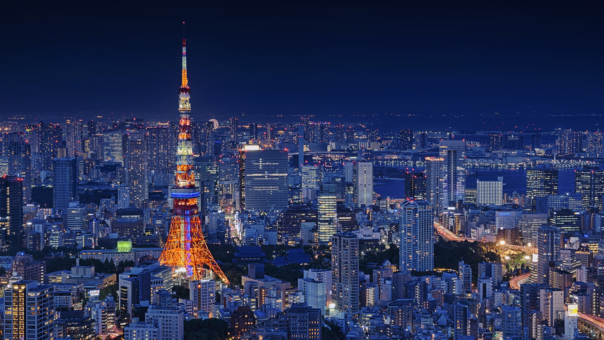 东京最美十大夜景之东京塔