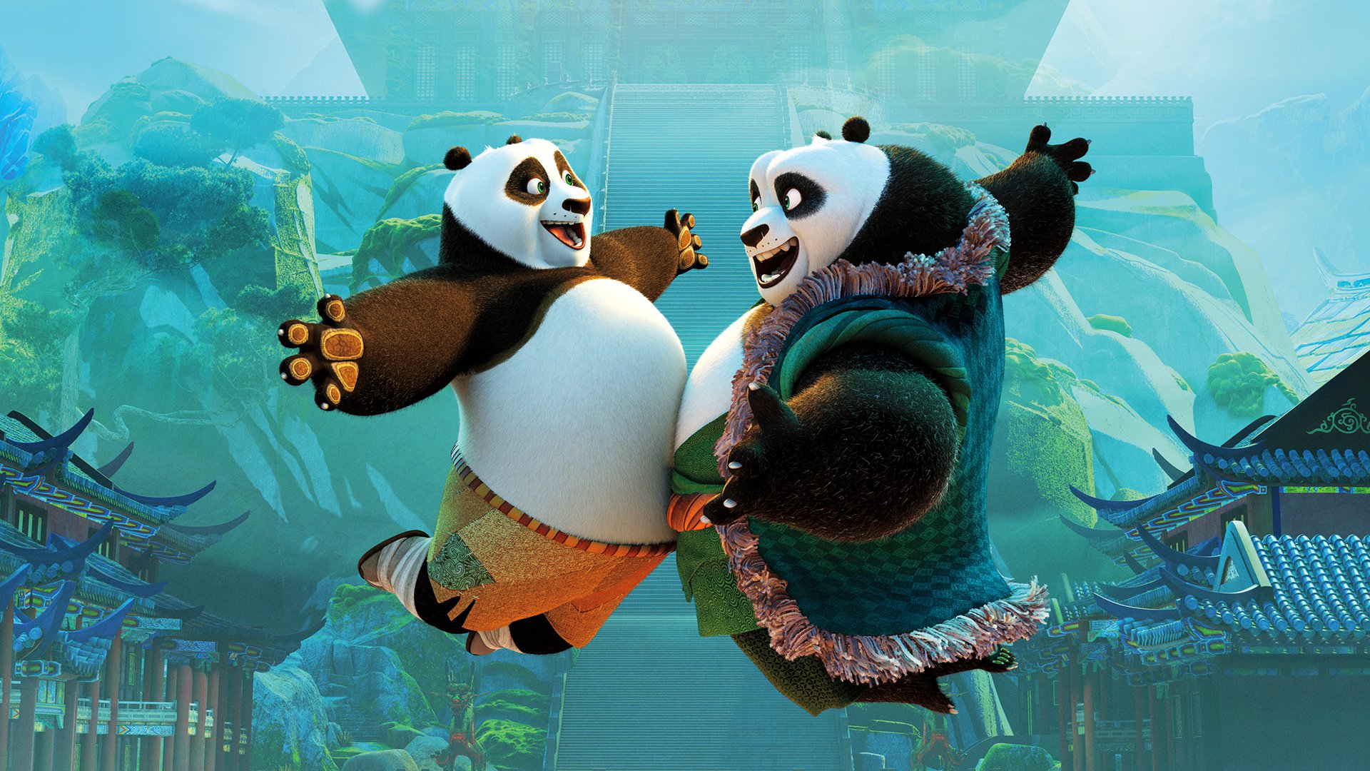 《功夫熊猫3》阿宝与李山